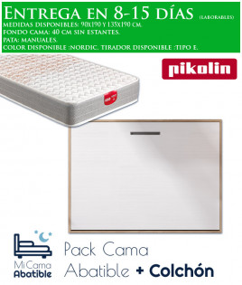 Pack Cama Abatible Horizontal y Colchón Ref CAZ12000